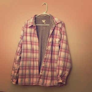 LLBean fleece lined flannel